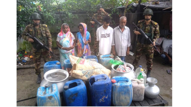গৌরীপুরে যৌথবাহিনীর অভিযানে চোলাই মদ উদ্ধার, গ্রেপ্তার-৪