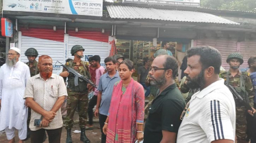গৌরীপুরে অবৈধ দোকানপাট উচ্ছেদ
