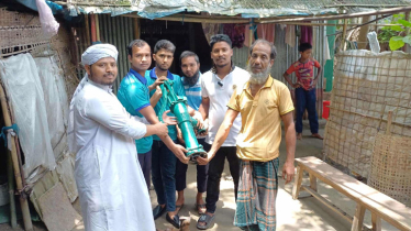 সুপেয় পানির ব্যবস্থা করে দিল `জনতার ঈশ্বরগঞ্জ`,