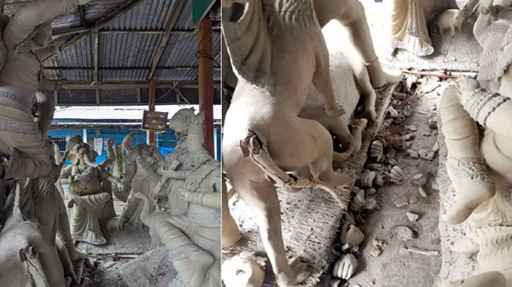 গৌরীপুরে দুর্গাপূজার প্রতিমা ভাঙচুর, আটক ১ গৌরীপুরে দুর্গাপূজার প্রতিমা ভাঙচুর, আটক ১
